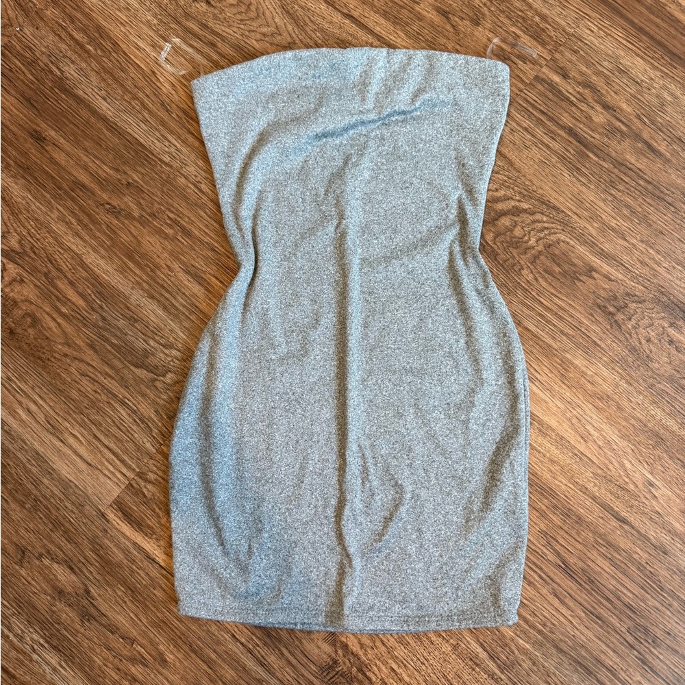 Gray Strapless Dress